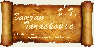 Damjan Tanasković vizit kartica